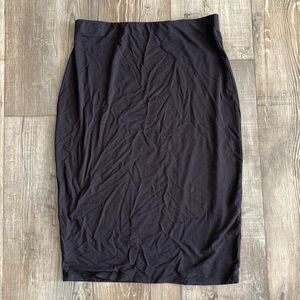 Metaphor Solid Black Pencil Skirt